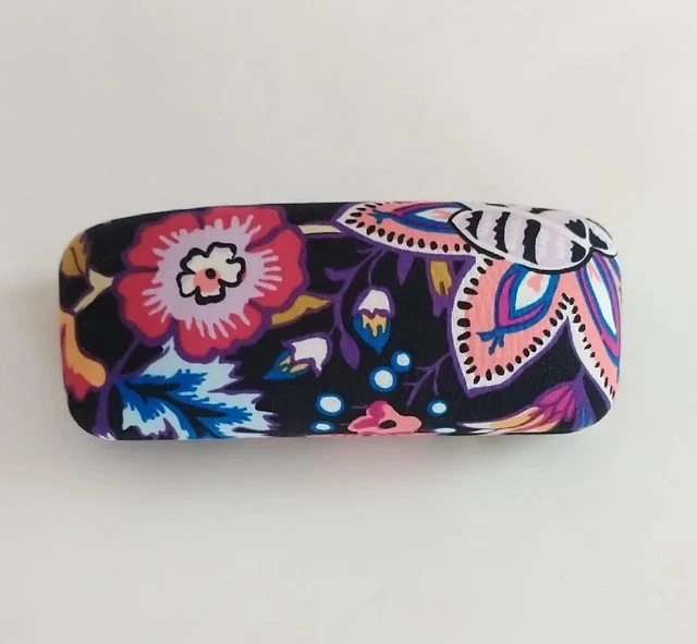 Vera Bradley Hard Shell Clam Eyeglass Case Foxwood Pattern Excellent Condition
