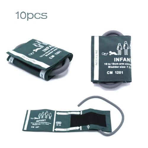 Infant Single Tube Blood Pressure Cuff 10 to 19 cm Arm circumference,10PCS/Bag