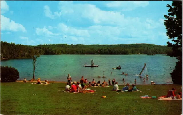 Crystal Falls MI- Michigan, Fortune Lake, Iron River, Vintage Postcard