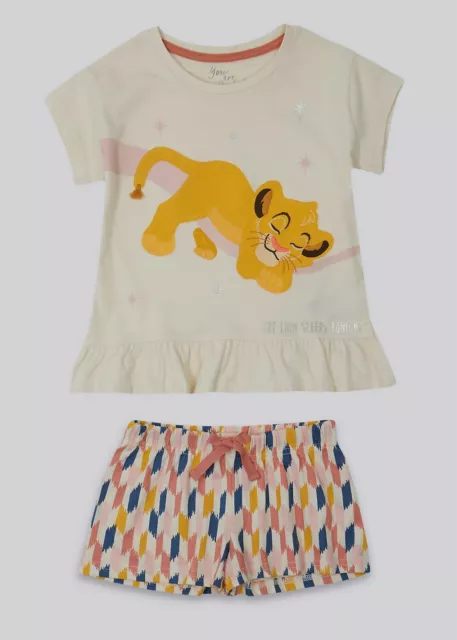 M&S Disney Lion King Simba Baby Girl Pyjamas.  Age 18-24 Months.  BNWT