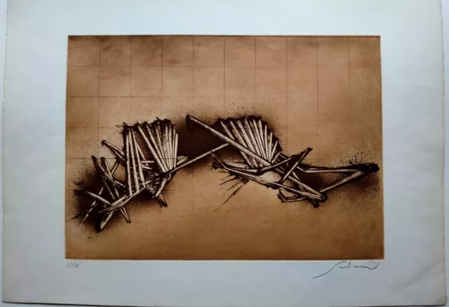 Scanavino Emilio Acquaforte/acquatinta cm.59x73. Copia: Bon-a-Tirer. Grafica Uno