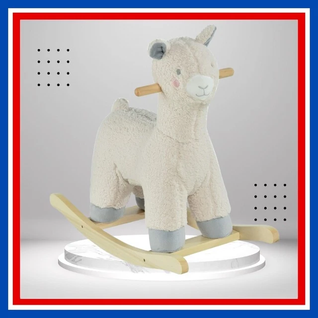DREAMADE Arche à Bascule 4 En 1 En Bois Naturel – Escalade, Tunnel, Cheval Bascule, Pour Enfant 1-5 Ans, 50 Kg