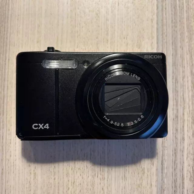 RICOH Digital Camera CX4 Black CMOS Optical 10.7x Zoom Wide Angle 28mm
