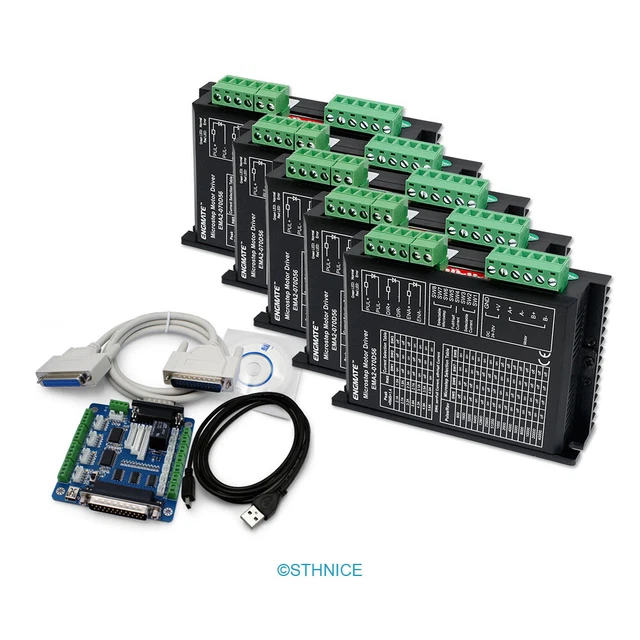 5 AXIS CNC Kit & Digital EMA2-070D56 Stepper Driver For Nema 23, Nema ...