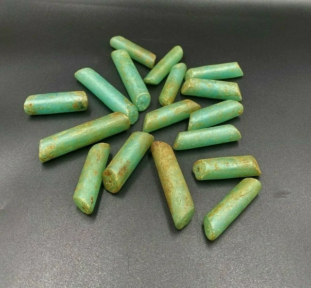 Antique Old  Glass Beads from South east Asia very unique design and color Rare