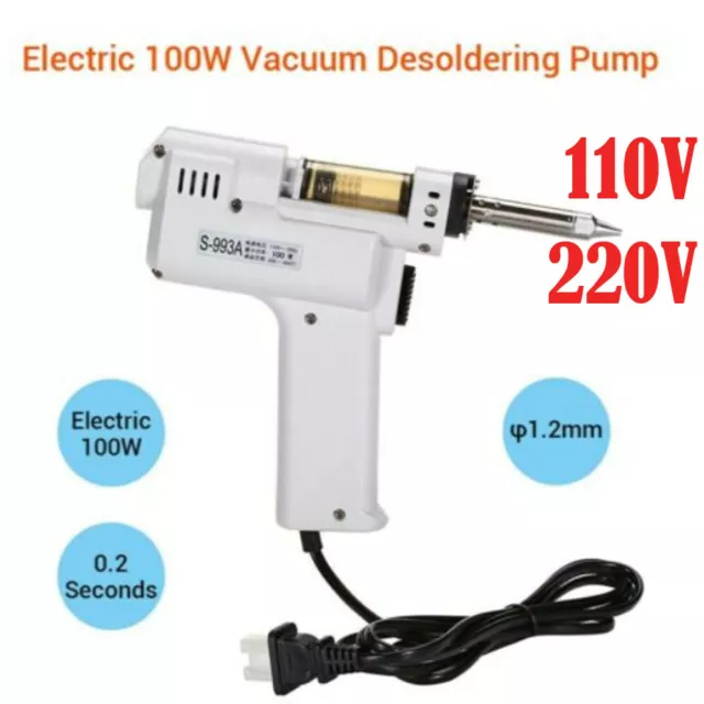 S-993A Electric Vacuum Desoldering Pump 220V/110V Solder Sucker Gun 220/110V NEW