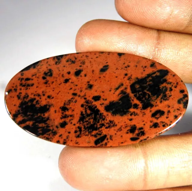 72.05 Cts Natural Mahogany Obsidian Oval Cabochon Loose Gemstone 3