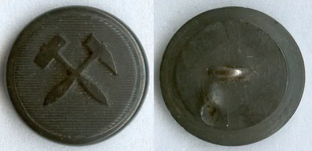 Knopf Bergbau Weimarer Republik um 1930 Uniform button bottone 18mm Horn