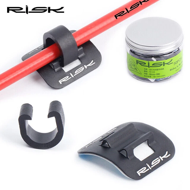 MTB Bike Brake Cable Tube Guides Aluminum Bicycle C-Clips Buckle Fixing Clamps