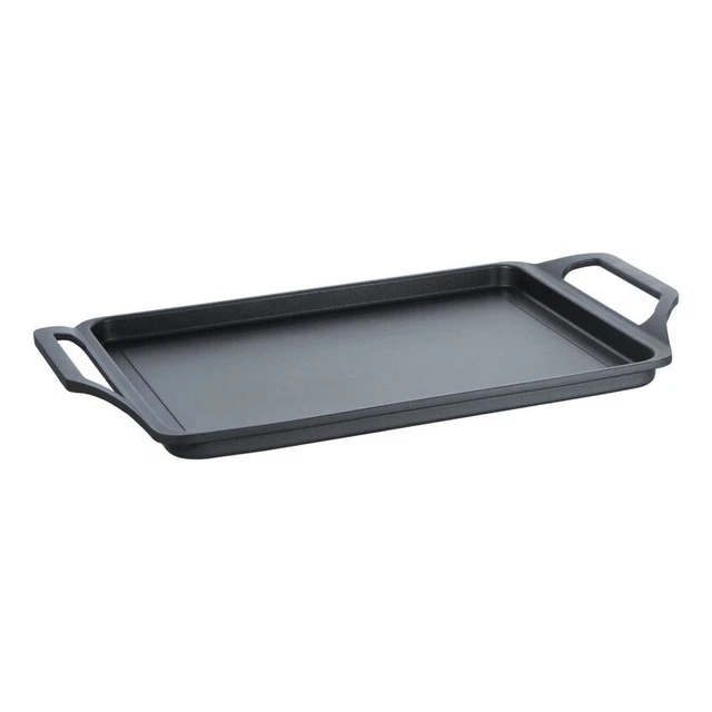 Schulte-Ufer Globus i Grillplatte, Induktionsgrillplatte, Platte Aluguss 33x24cm