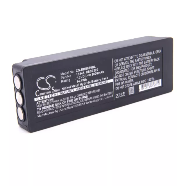 Batteria 2Ah per SCANRECO 13445, 16131, 17162, RSC7220