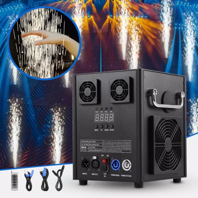 500W Cold Spark Machine DMX Firework Machine 5-8.2ft DJ Wedding Party Stage