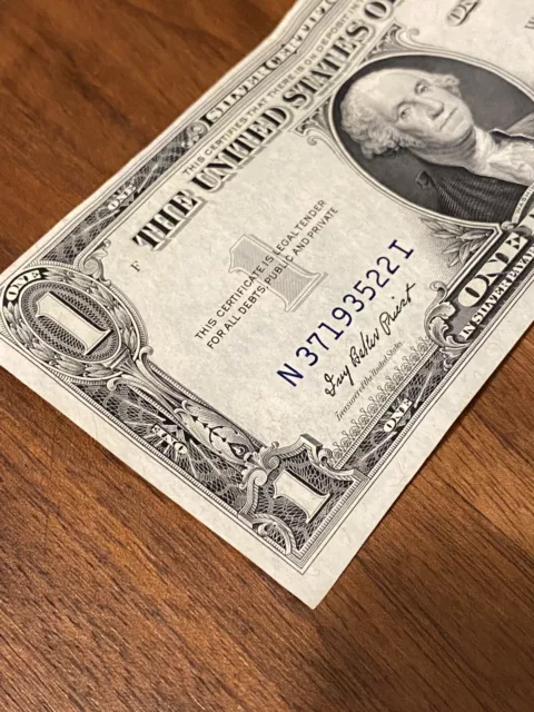 Series 1935 E Blue Seal $1.00 One Dollar Silver Certificate Note Crisp Rare 3