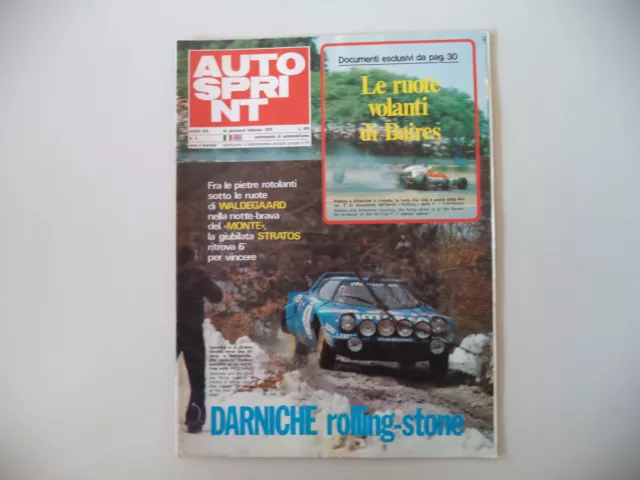 Autosprint 5/1979 Lancia Stratos/Rally Di Montecarlo / Parigi Paris Dakar