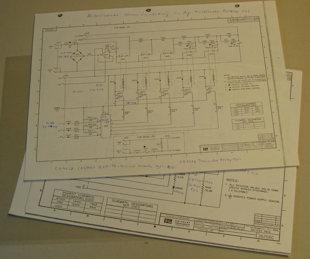 Netzteil-Schaltpläne Keithly Multimeter 173