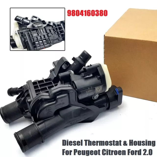 9804160380 Thermostat Thermostatgehäuse Für CITROEN 2.0 BlueHDi C4 C5 308 508  .