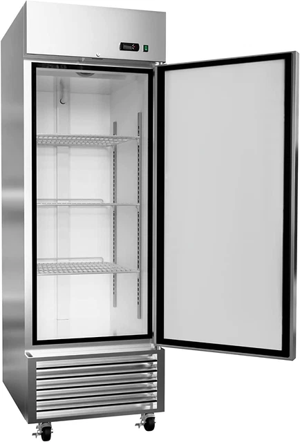 Commercial Single Door Merchandiser Reach In Stainless Steel Refrigerator Cooler