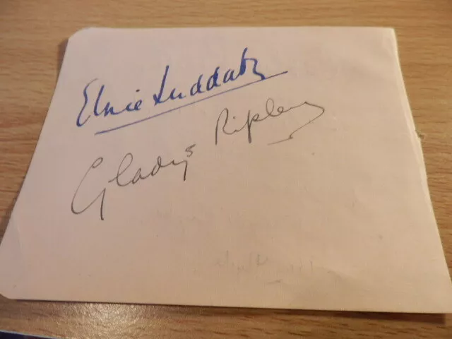Elsie Suddaby - Gladys Ripley - Opera Singers + Others   -  Autographs