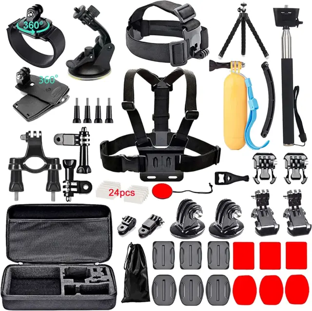 60 in 1 Camera Accessories Kit Compatible with Gopro Hero 11 10 9 8 7, Gopro Max