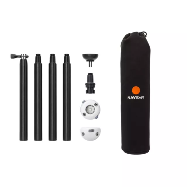 Navilight Polelight Set - LED-Ankerlicht + 1m Stab + Halter + Tasche