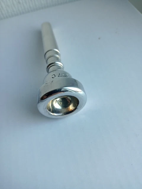 Embouchure Bec en Acier Inox Argent 7C pour Trompette Instrument à Vent