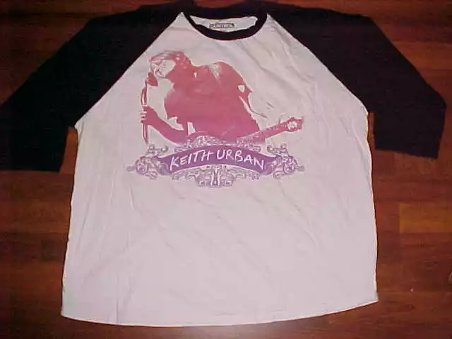 KEITH URBAN Control Escape Together 2009 World Tour Concert Baseball T-Shirt 2XL 2