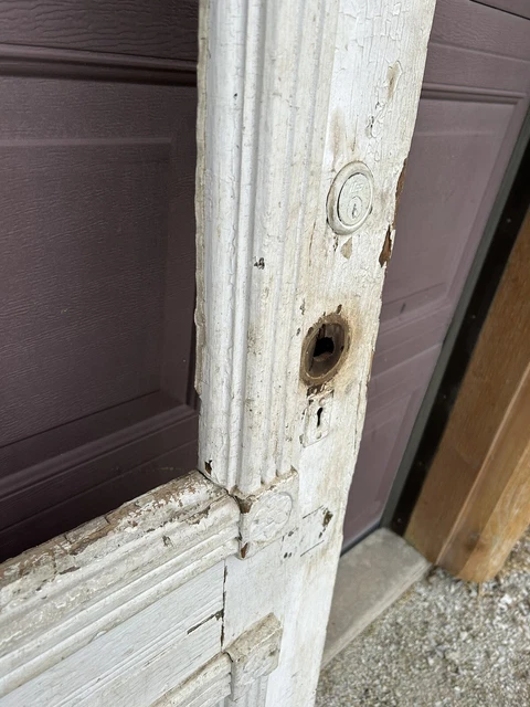 Antique Vintage Victorian Entry Wood Door 12