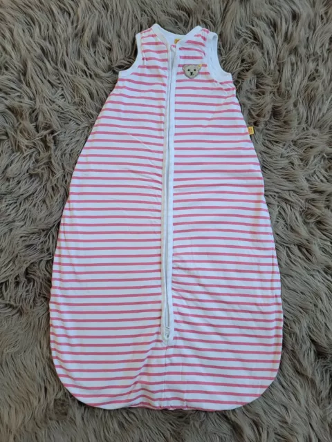 Steiff Schlafsack Rosa Weiß Gestreift Mädchen Gr. 90 Cm *top*