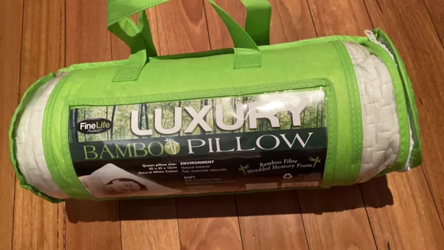 Luxury Bamboo Pillow Memory Foam - NEW