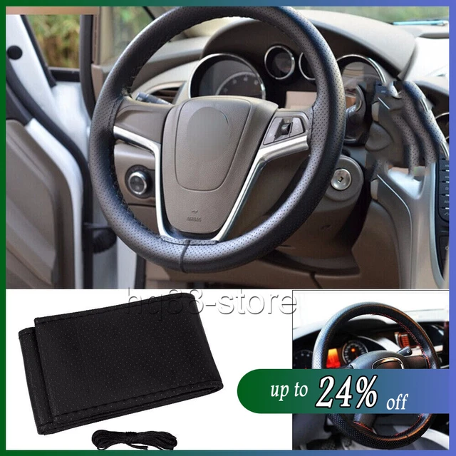 Coprivolante Per Auto In Vera Pelle Intrecciata Con Aghi E Filo Intreccio In Pelle Bovina Per Volante Da 38 Cm 15 Pollici - Foto 9