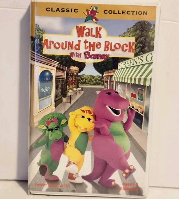 BARNEY - WALK Around the Block with Barney (VHS, 1999) - Clamshell $13. ...