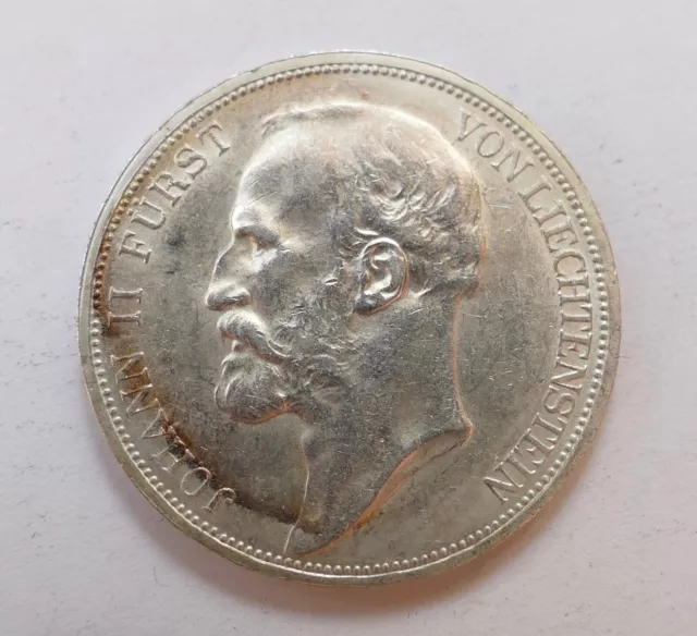 2 Kronen 1912 Liechtenstein "Johann II Fürst von Liechtenstein" silver coin