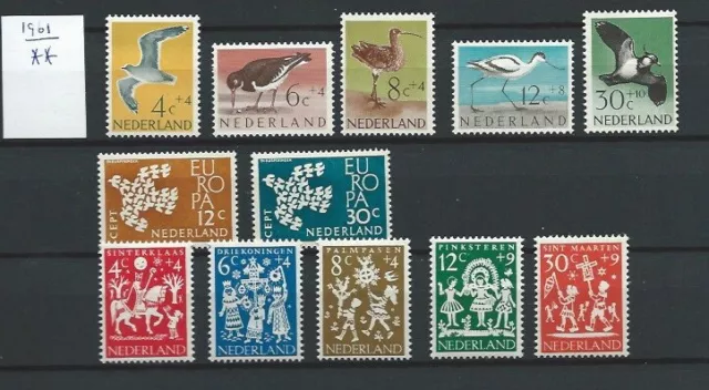 Niederlande Jahrgang 1961 Postfrisch nach NVPH Komplett jaargang