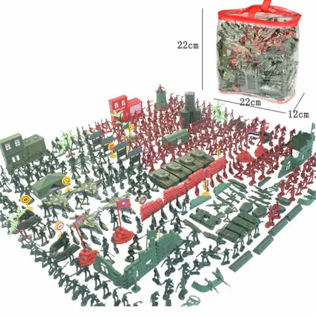 330 Stück Kunststoff Soldaten Armee Kampf Spielzeug mit verschiedene Zubehör