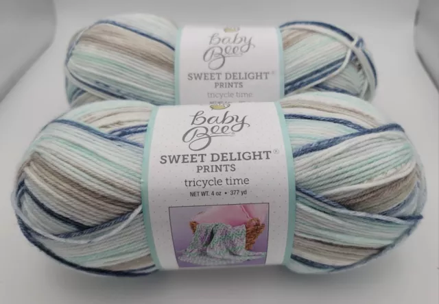 Baby Bee Yarn Sweet Delight Lot of 2 Color is Love you more, 377 yds ea NEW