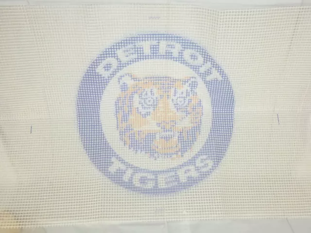 Nuevo de lote antiguo alfombra de colección gancho de pestillo lona arte de pared logotipo de béisbol de los Tigres de Detroit MLB 24x38