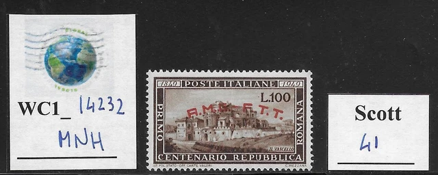 WC1_14232. ITALY: TRIESTE FTT. 1949 100 L. REP. ROMANA stamp. Scott 41. MNH