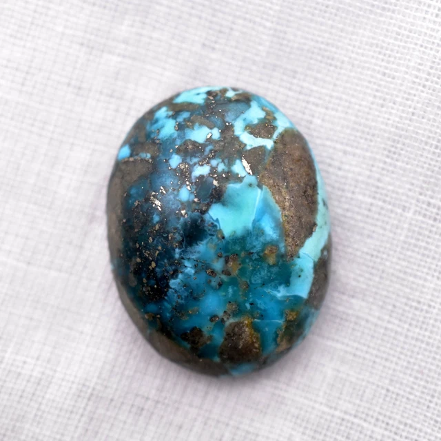 36.25 Ct Natural Arizona Morenci Blue Turquoise Cabochon Certified Gemstone