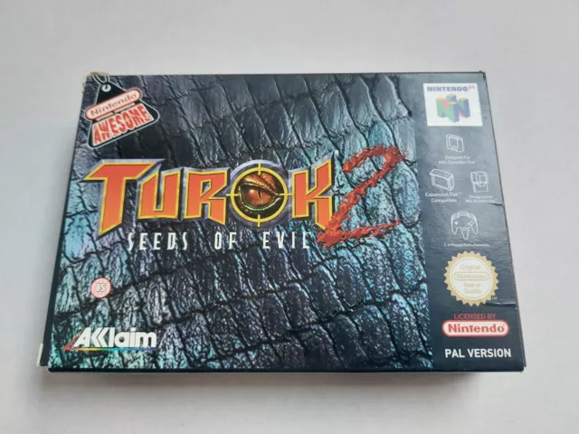 N64 TUROK 2 SEEDS OF EVIL ~ Nintendo 64 PAL Boxed Complete