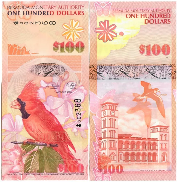 Bermuda 100 Dollars 2009 UNC