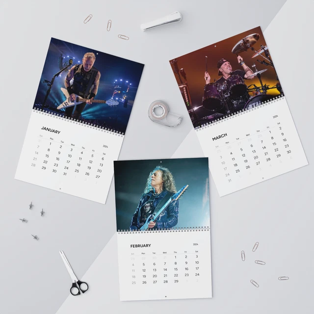 2024 CALENDAR METALLICA Rock Band Wall Hanging Calendar 24.25 PicClick