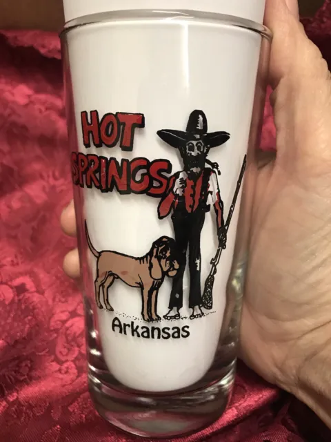 Vintage Hot Springs Arkansas souvenir cup glass Memorabilia Road Trip Travel