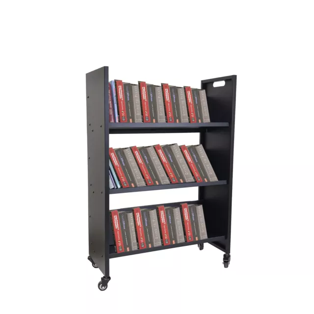 Metal Book Cart Library Cart Pew Cart Mobile Book Storage School Book Organier