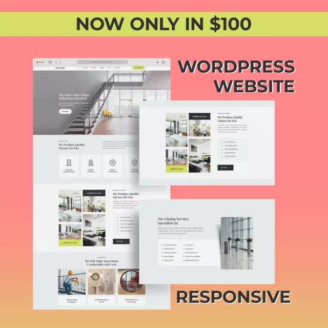 Wordpres Website Design In  Only ($ 100) Wordpress Web Design Responsive Website