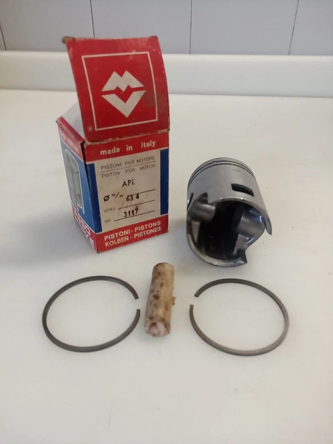 ape piaggio pistone diametro 63,4 mm nuovo fondo magazzino marca asso werke