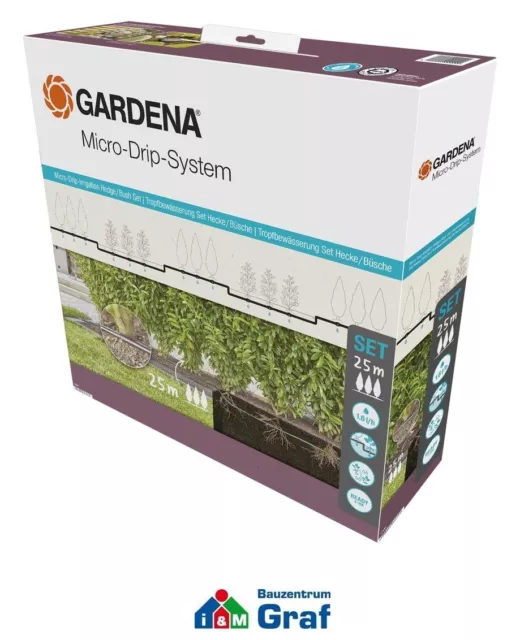 GARDENA Micro-Drip Système Irrigation Goutte à Haies / Buissons Set (25 M) /#