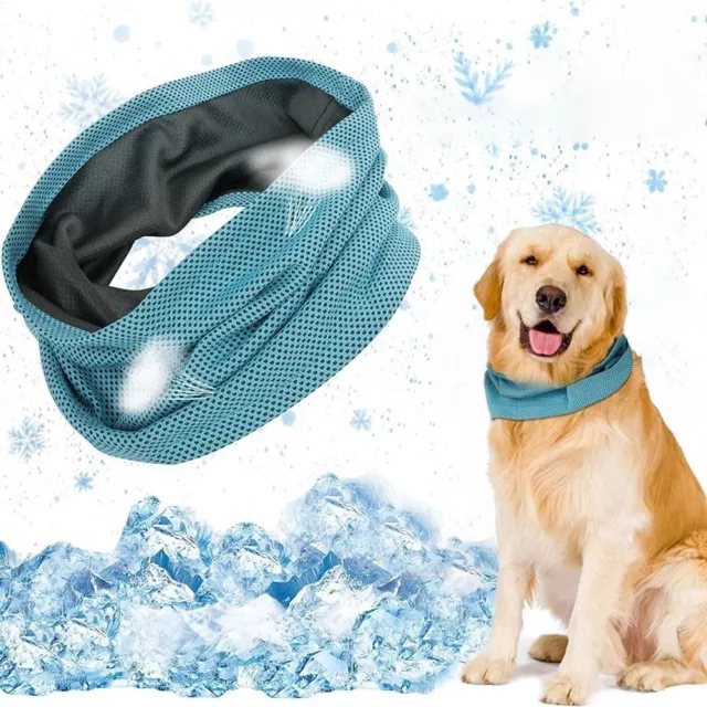 Prevent Heat Breathable Ice Dog Collar Instant Cooling Collar Pet Bib Pet Scarf