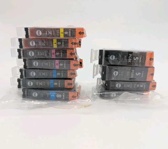 Set Inchiostri Originali Canon CLI8 E PGI5BK Per Stampanti IP5200 | Cartucce Multicolore