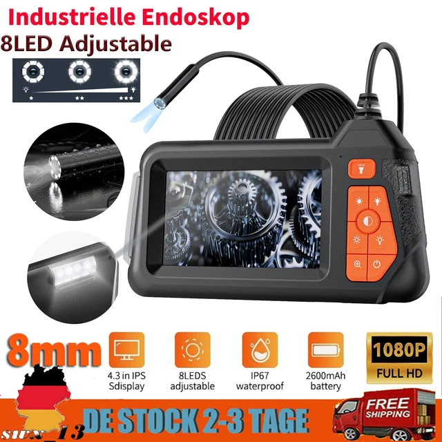 Elde Taşınır Endüsiyel Endoskop: 4.3 Ekran, 1080p, 8mm Teftiş Kamerası, IP67 Su Geçirmez Elde Taşınır Endüsiyel Endoskop: 4.3 Ekran, 1080p, 8mm Teftiş Kamerası, IP67 Su Geçirmez