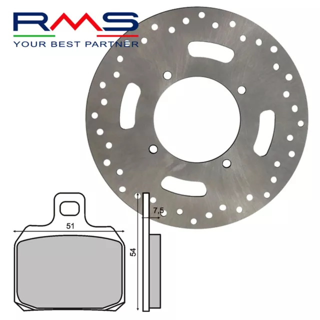 Set Frein Arrière Scooter pour Yamaha X Max 125 2010 Au 2011 Disque + Plaquettes